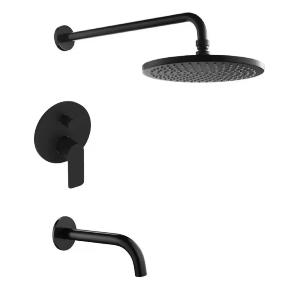 Grifería de Ducha Monocomando embutida con transferencia Blaster Negro Mate Grifería De Ducha Monocomando Embutida Con Transferencia Blaster Negro Mate