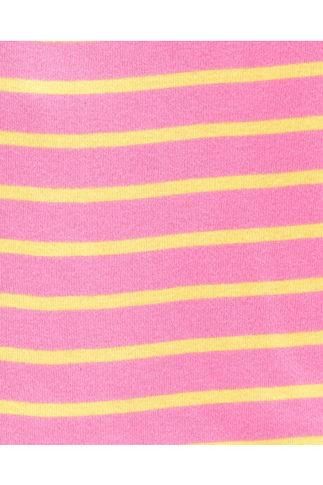 Pijama cuatro piezas de algodón, dos remeras y dos shorts, estampados Sin color