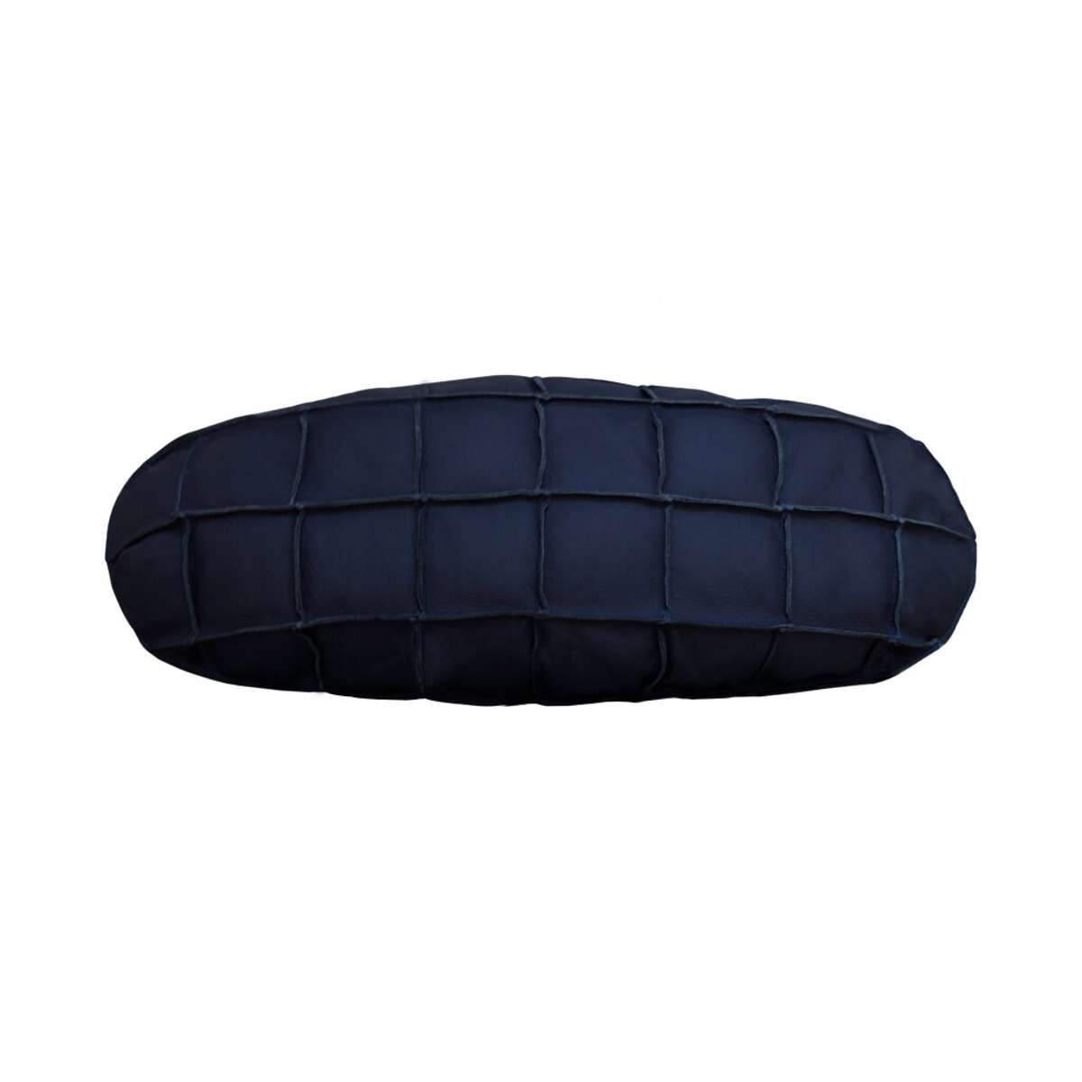 Almohadion Cuero 76x35cm oval grande - Azul 