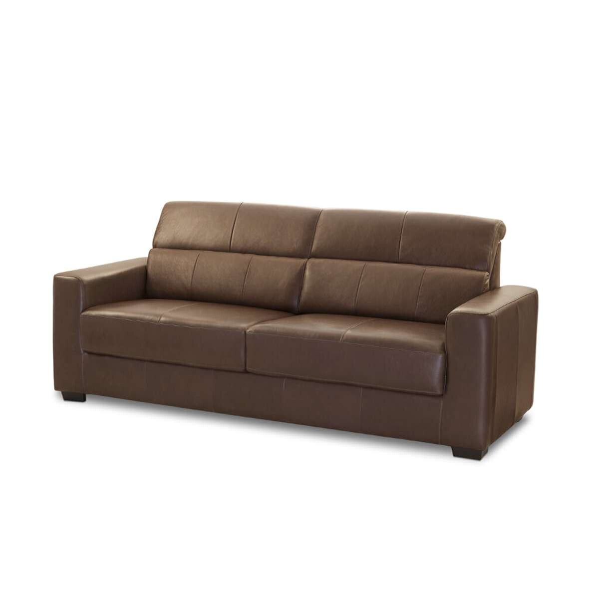 Sillon 100% Cuero 2 Cuerpos Sublime - Caramelo 