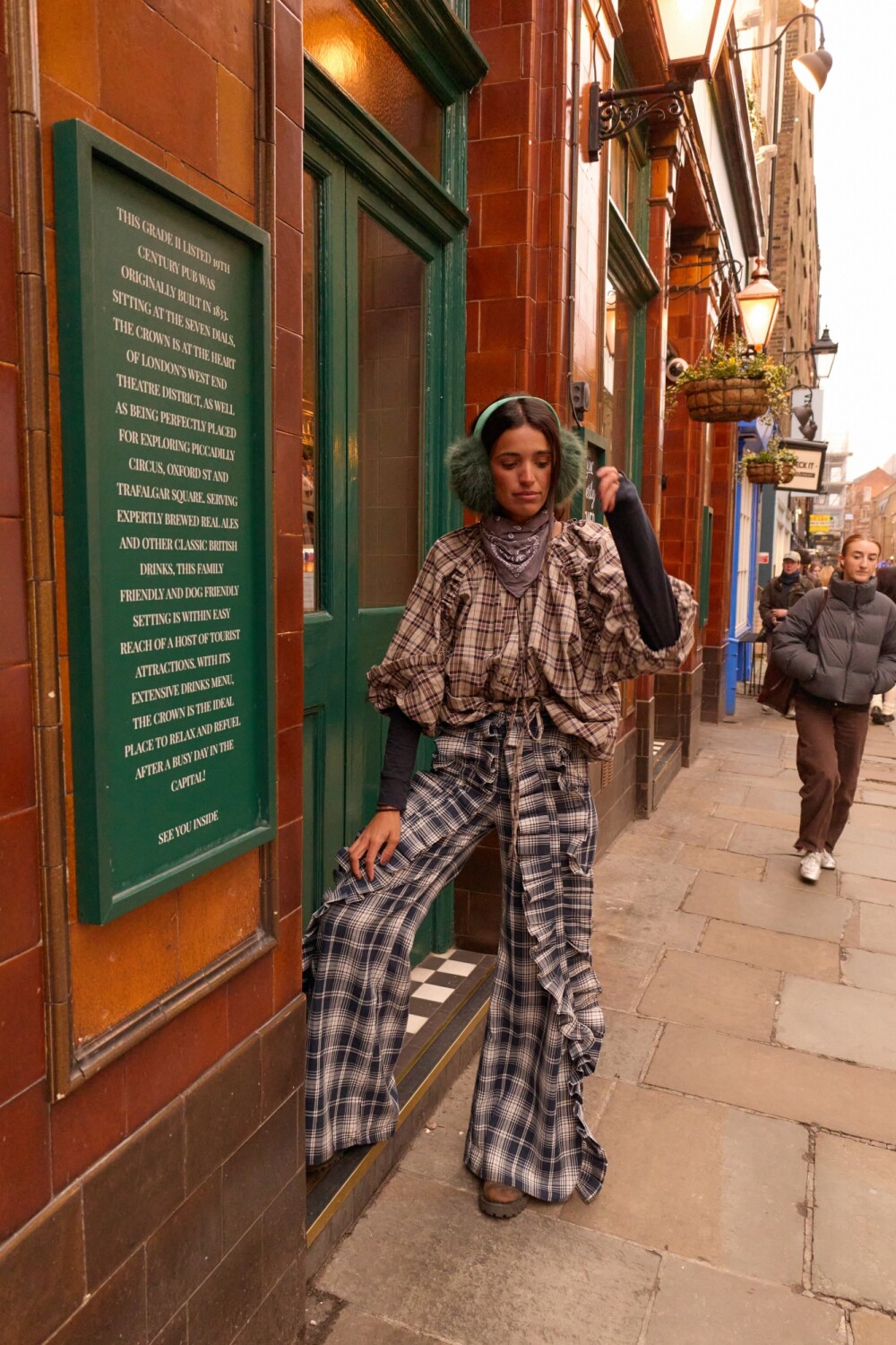 Cuadrillé Dancing Queen Pants Azul / Crudo