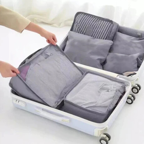Set de 6 fundas para organizar equipaje Gris