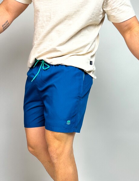 Short de baño liso Aldo Azul