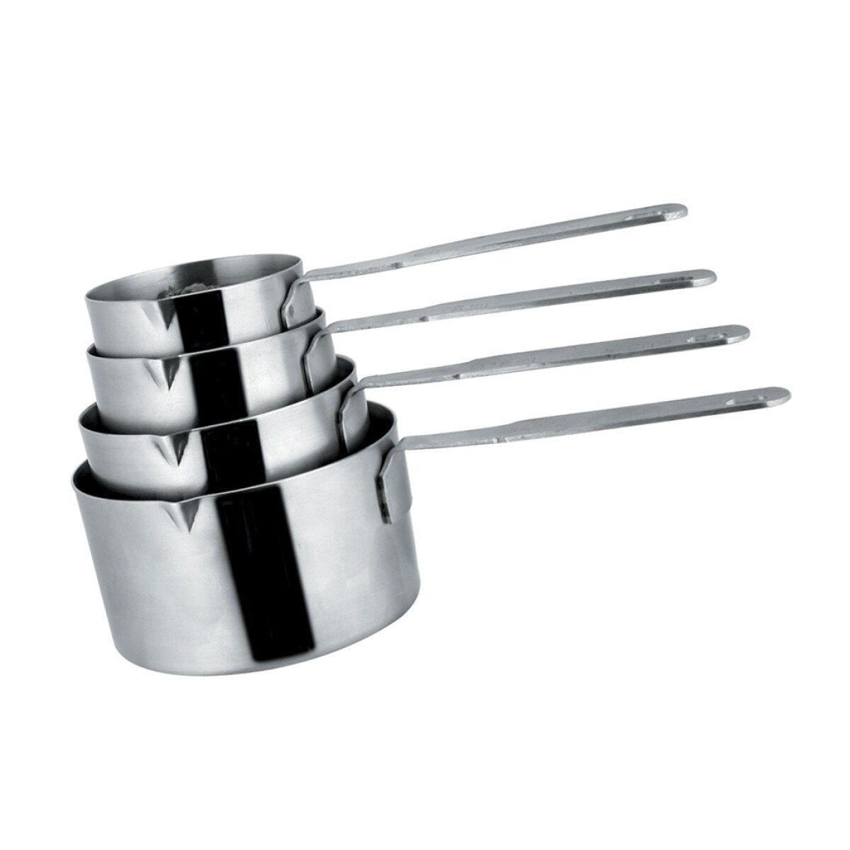 SET 4 TAZAS MEDIDORAS 60/80/125/250ML ACERO INOX 