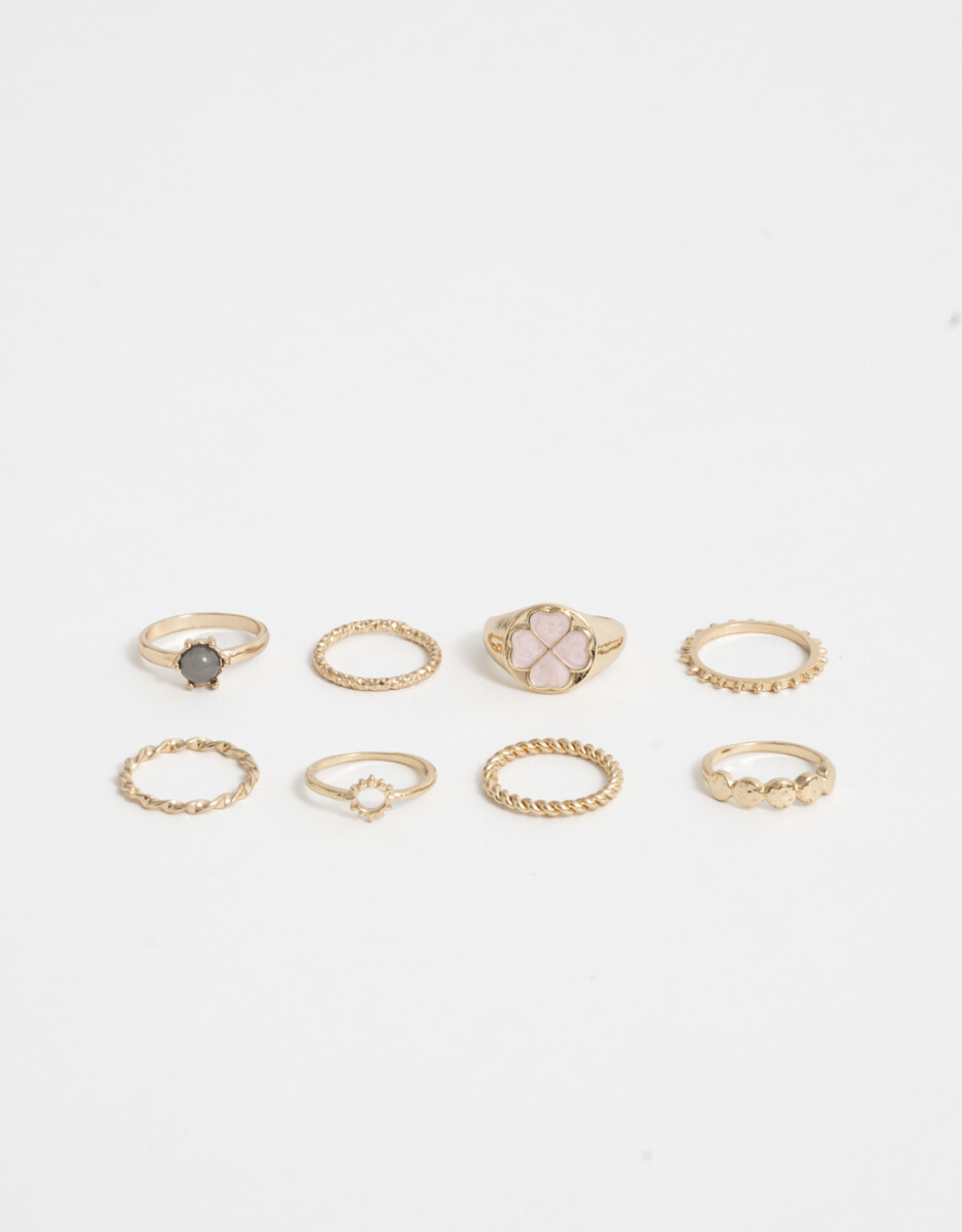 Set De Anillos De Metal 