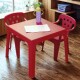 Juego De Mesa + 2 sillas infantil ROJO