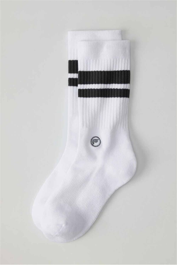 Medias The Everyday Crew Sock Unisex Classic White Stripe