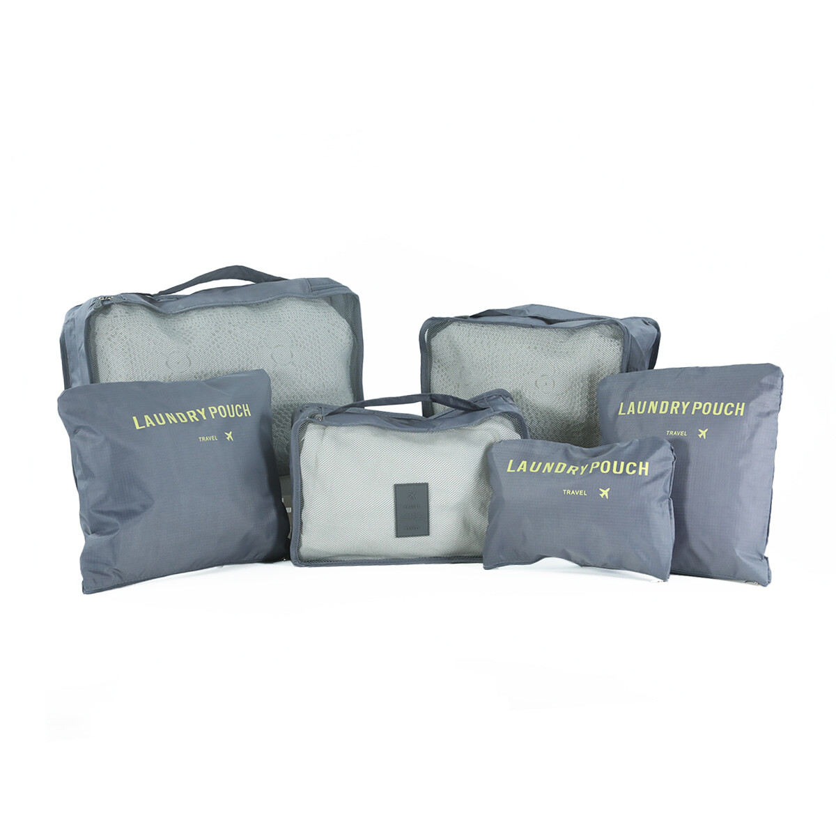 Set Organizador De Valija 6 Separadores - Gris 