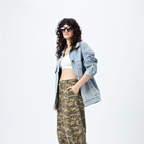 BERMUDA SKATER PRINT Verde Militar