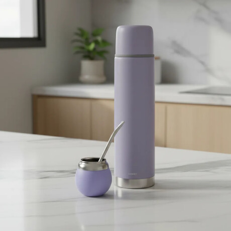 Set Termo Bala 750ml +mate 120ml +bombilla regalo Lila