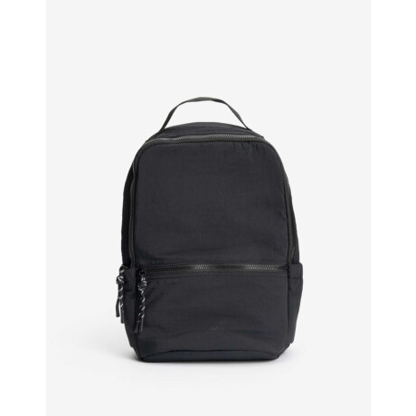 Mochila Con Bolsillo Delantero Y Laterales Negro