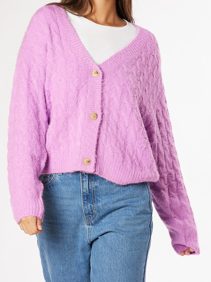 CARDIGAN COSLA RUSTY - Orquidea 