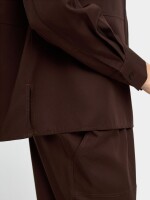 Pantalón Con Cintura Elástica Y Bolsillos marron
