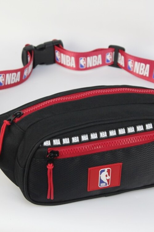Riñonera nylon doble cierre combinada - NBA Negro