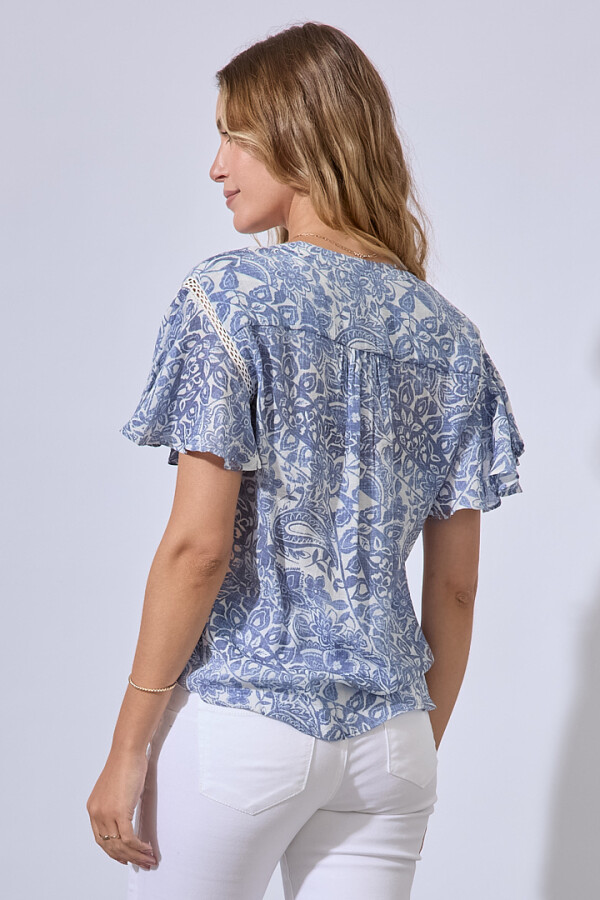 Blusa Puntilla AZUL/MULTI