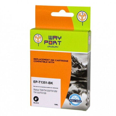 CARTUCHO PARA EPSON STYLUS T25 / TX 123 /TX 125 / TX 133 / TX 135 COLOR NEGRO CARTUCHO PARA EPSON STYLUS T25 / TX 123 /TX 125 / TX 133 / TX 135 COLOR NEGRO