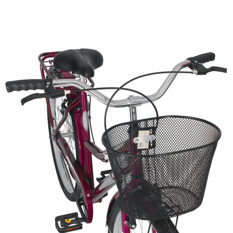BICICLETA MORMAII RODADO 26 MUJER TRANSPORTE SOBREANA CON CANASTO VIOLETA Bicicleta Mormaii Rodado 26 Mujer Transporte Sobreana Con Canasto Violeta