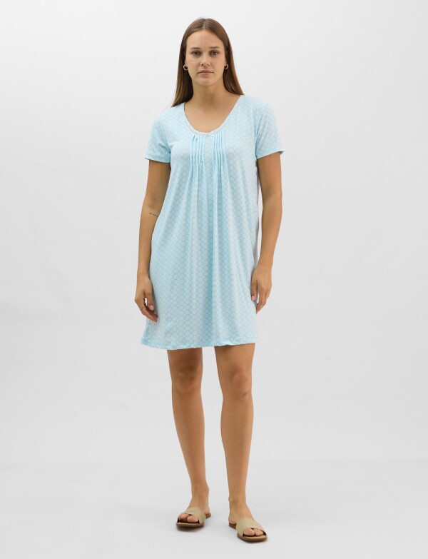 Camisón Pliegues VERDE AGUA