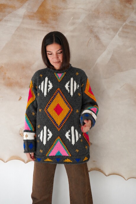 Sweater Gitano Lana Base Gris