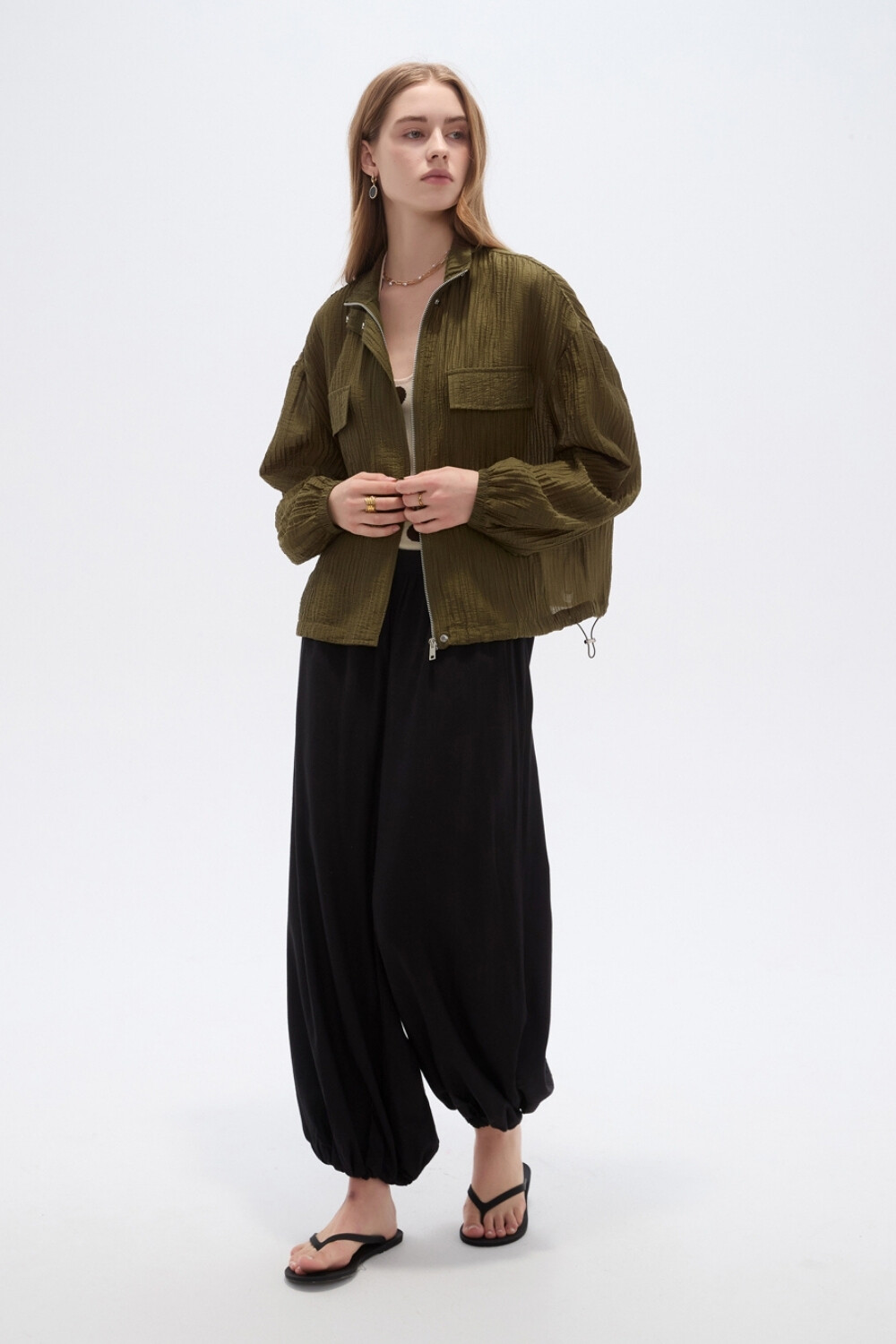 Campera Terala Verde Oliva Oscuro