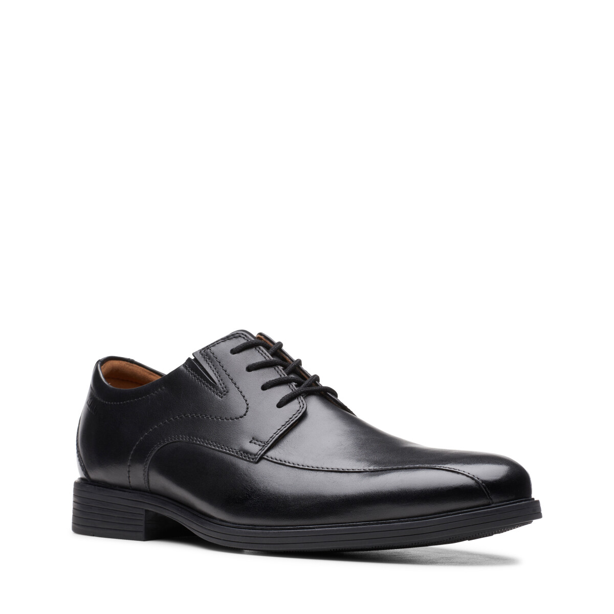 Whiddon Pace Black Leather Clarks - Black 