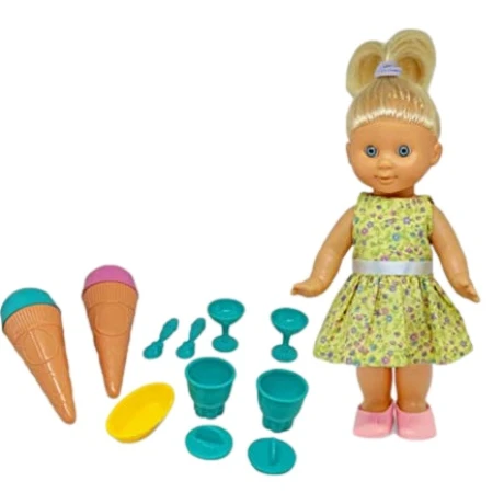Muñeca con accesorios de heladeria Muñeca con accesorios de heladeria