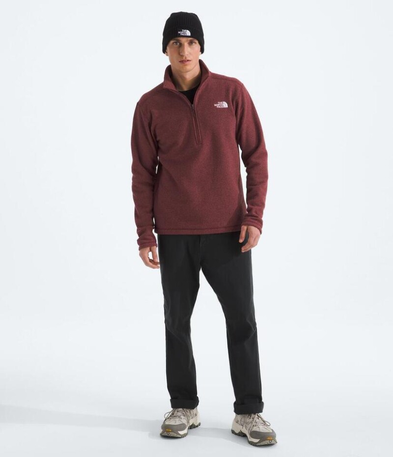 Buzo Polar Textured cierre de 1/4 hombre Sumac Heather