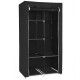 Ropero de 6 Estantes Desmontable de Caño y Tela TNT 105x45x175 Negro