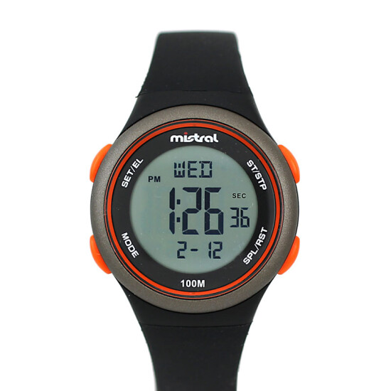 Reloj Mistral Deportivo Silicona Negro. "Producto sin caja" 0