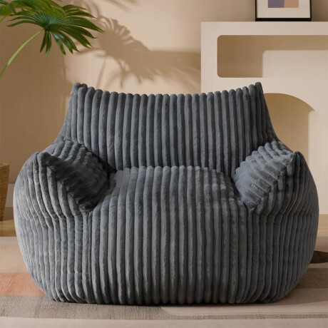 Sillón Sofá Puff Gigante Cloudnest 1 Cuerpo Pana Gris