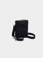 Bolso Bandolera Doble De Nylon negro