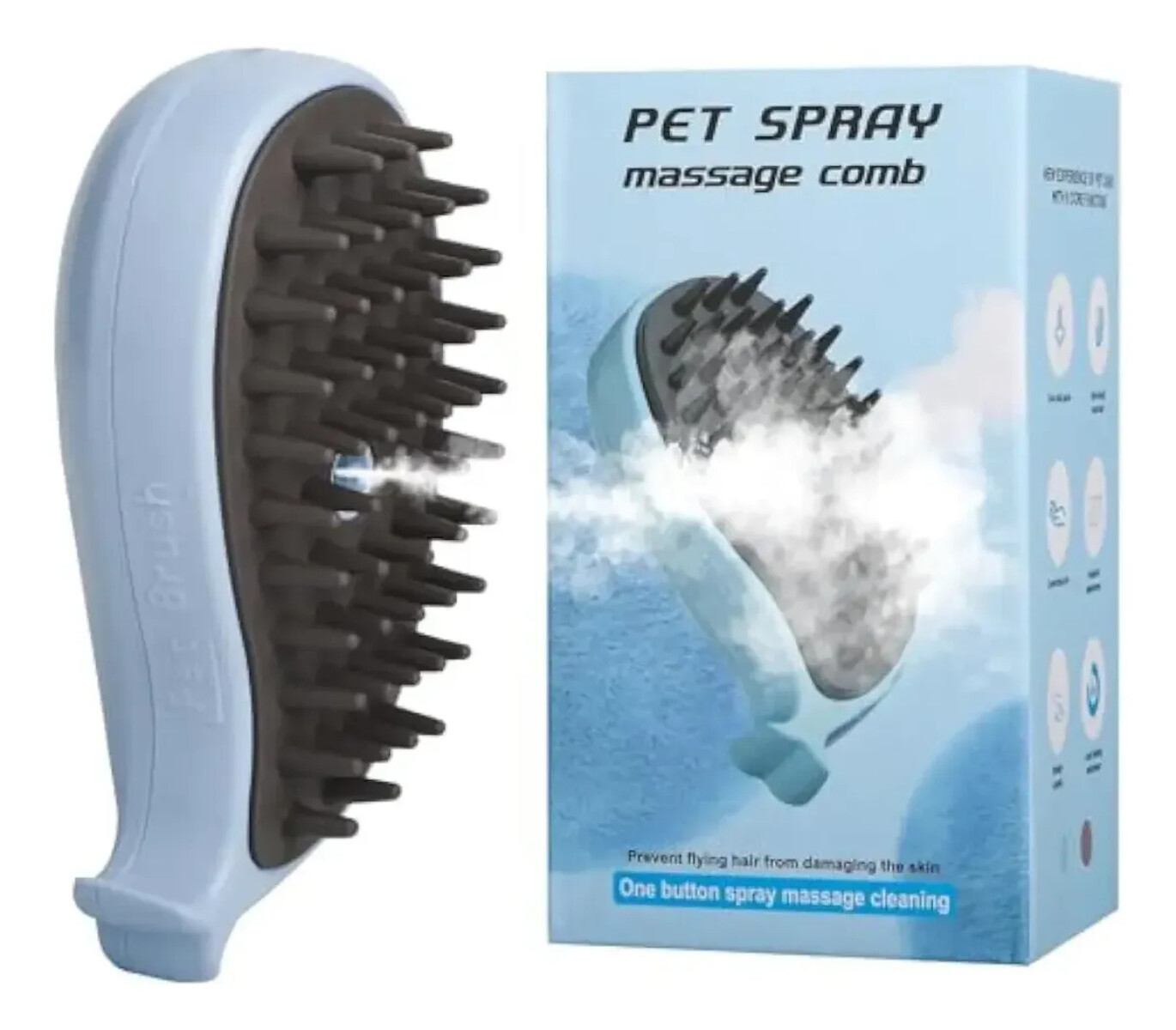 Cepillo Masajeador A Vapor Recargable Para Mascota 