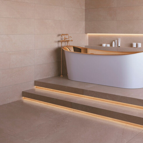 PORCELANATO REVESTIMIENTO 60X120 PIEDRA BEIGE ACETINADO GAMAS DE BEIGE