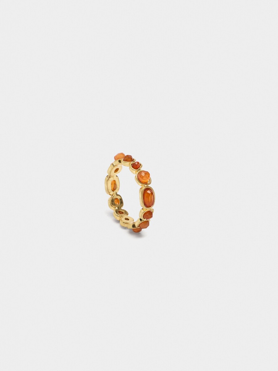 Anillo Con Formas En Resina verde