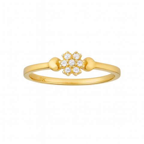 Anillo de Oro 18K con Flor de Circonias Anillo De Oro 18k Con Flor De Circonias