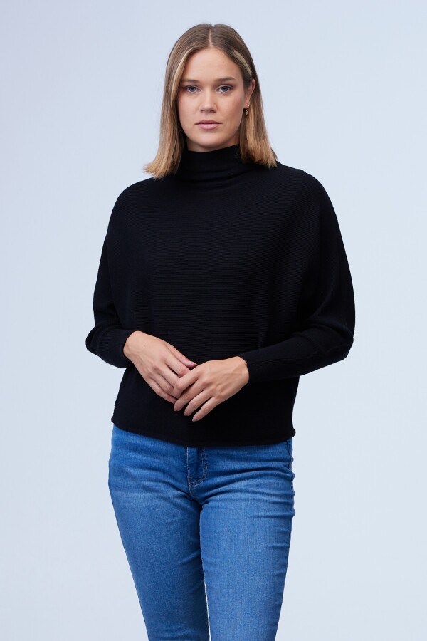 Buzo Dolman Ribs NEGRO