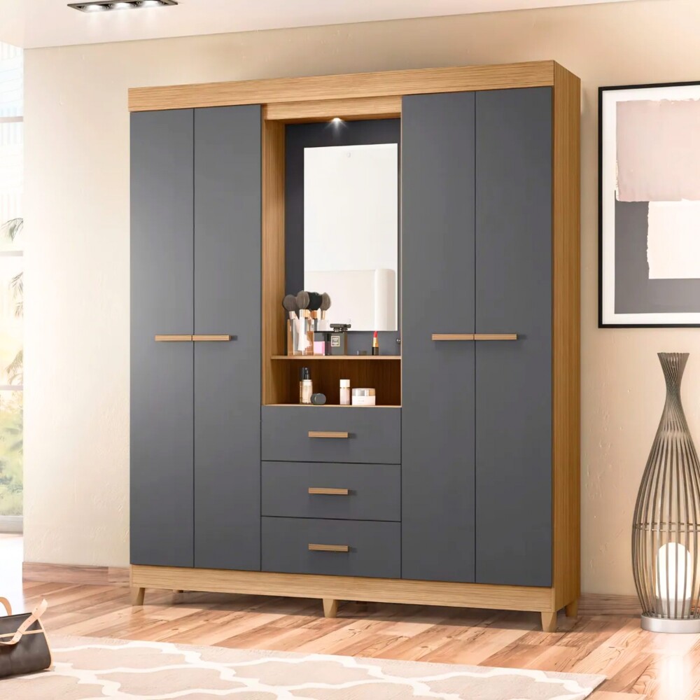 Ropero 4 puertas y 3 cajones - Agata - Infinite Ropero 4 puertas y 3 cajones - Agata - Infinite