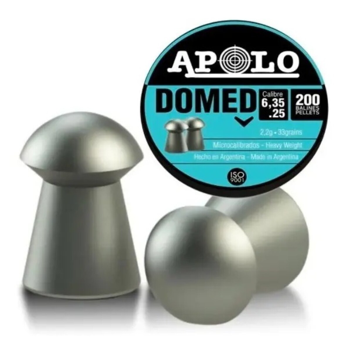 Chumbos Apolo Domed 6.35 Mm 200 Unidades 25 Grains 
