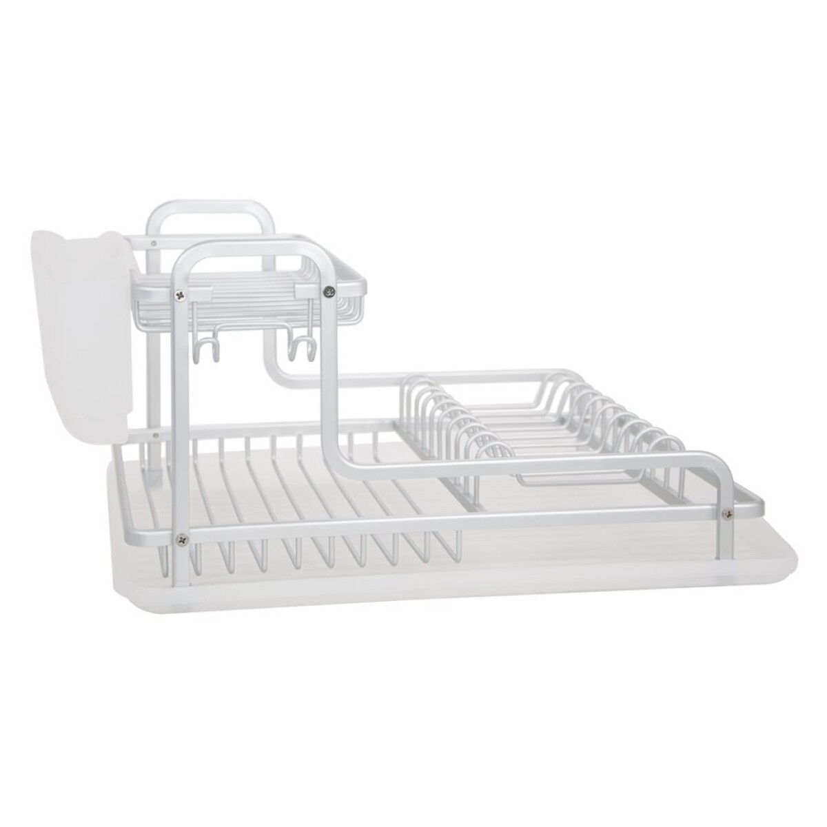 ESCURRIDOR 2NIV 42X29X24CM ALUMINIO C/BANDEJA NEG. 