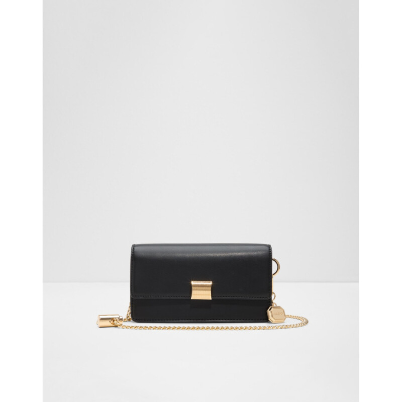 AREANNA GOLD SYNTHETIC BLACK LEATHER