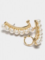 Pendientes Earjacket Con Perlas blanco