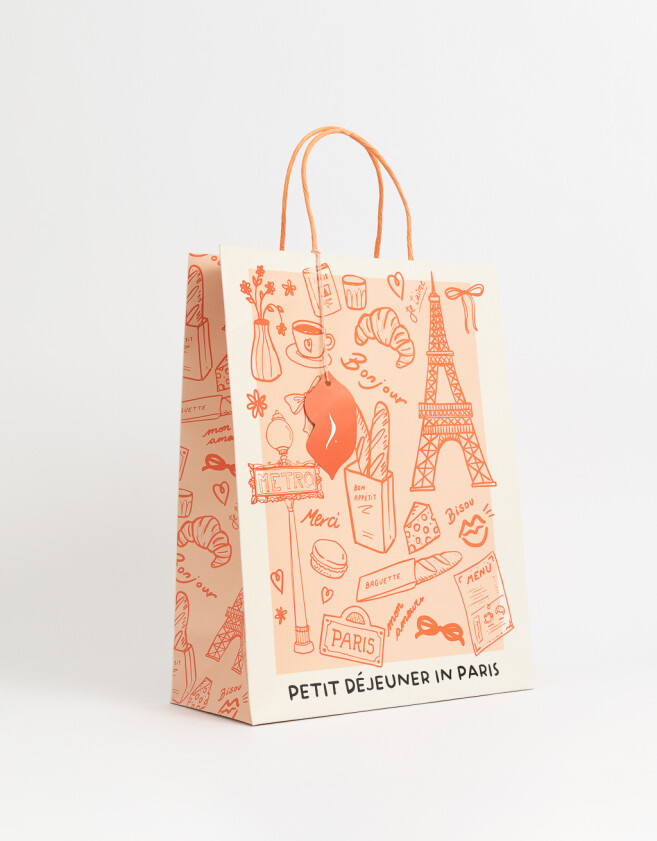 Accesorios Regalos Estampados Bolsa De Regalo Estampada - Rosa Claro