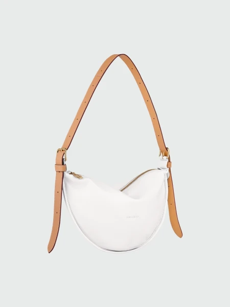 Longchamp - Bolso Cruzado de cuero, Smoothie Negro con Logo