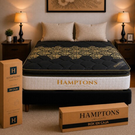 Sommier Queen Hamptons Hybrid Iridium Negro