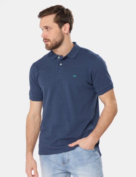 REMERA POLO LISA PIQUÉ Denim