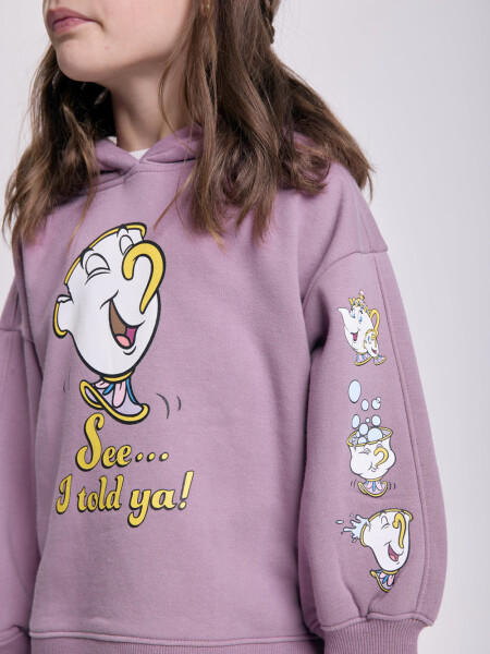 Canguro deportivo estampado Violeta
