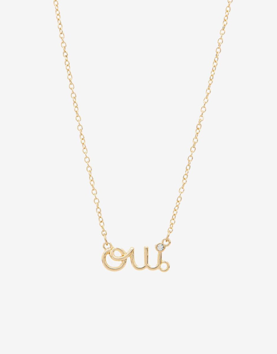 Cadena Con Dije Oui - Dorado 