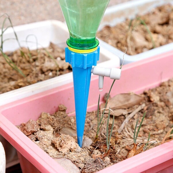 Riego Automatico Goteo Tapa Botella Macetas Plantas X100 Color Variante Azul