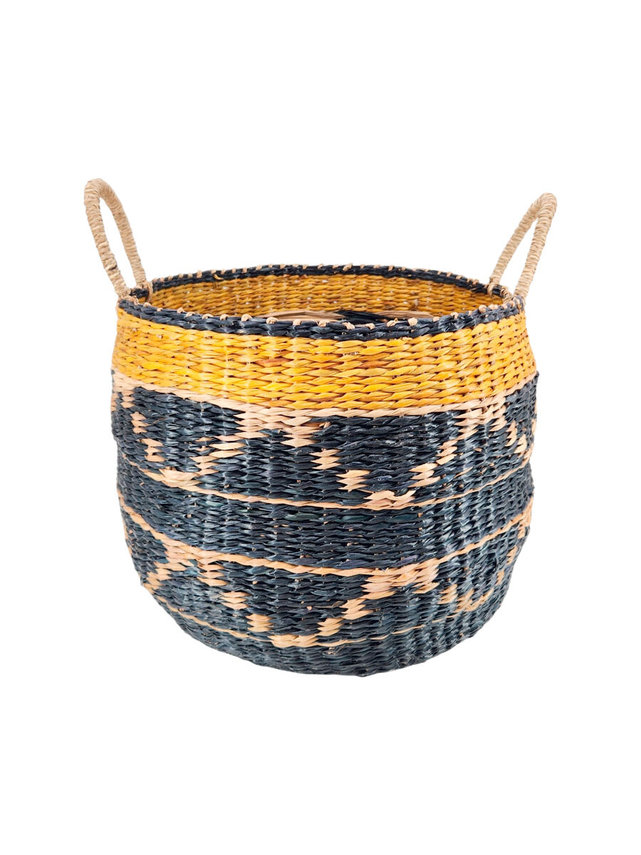 CANASTO REDONDO TEJIDO - NEGRO 