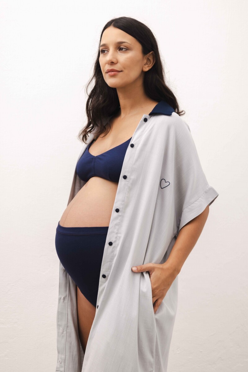 Vestido Camisero Maternal Pupa Gris